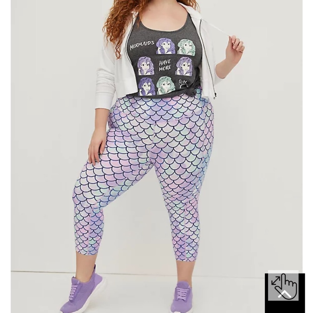 Torrid Mermaid Capri Leggings Pants size 1 New with tags